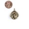 The Bead Chest Round African Brass Mask Pendant (21x27mm): Genuine West African Mask Design for DIY Jewelry & Necklaces